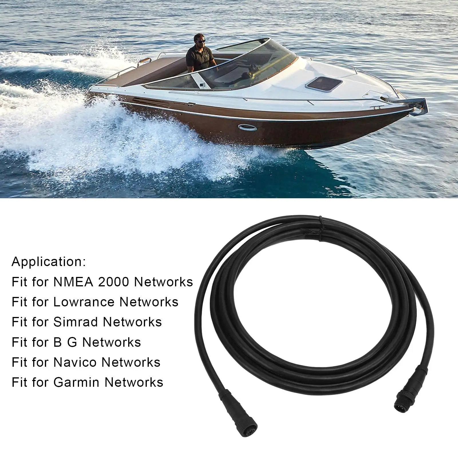 Waterproof Marine Cable 5 Pins Male Female Connector IP67 for nmea 2000