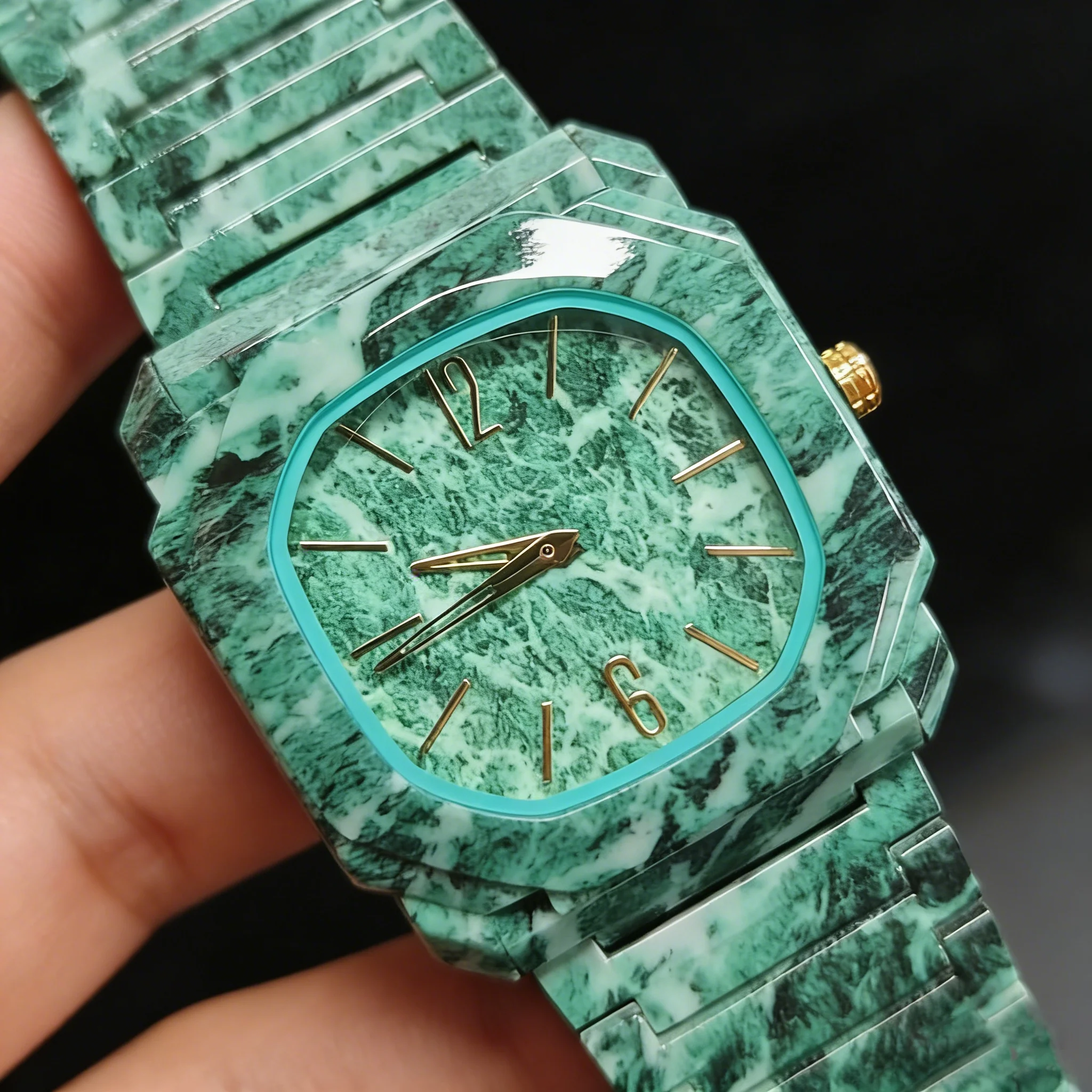 New Men's Large Dial Business Quartz Watch Luxury Light Waterproof Plastic Watches,Reloj+Box Men's Gift