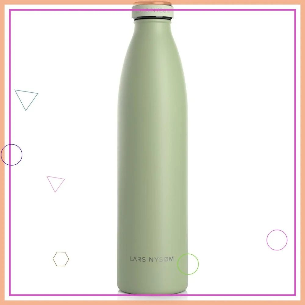 

Stainless Steel Insulated Water Bottle 12oz-51oz | Leakproof Thermo Flask for Hot & Cold Drinks | Sage Green