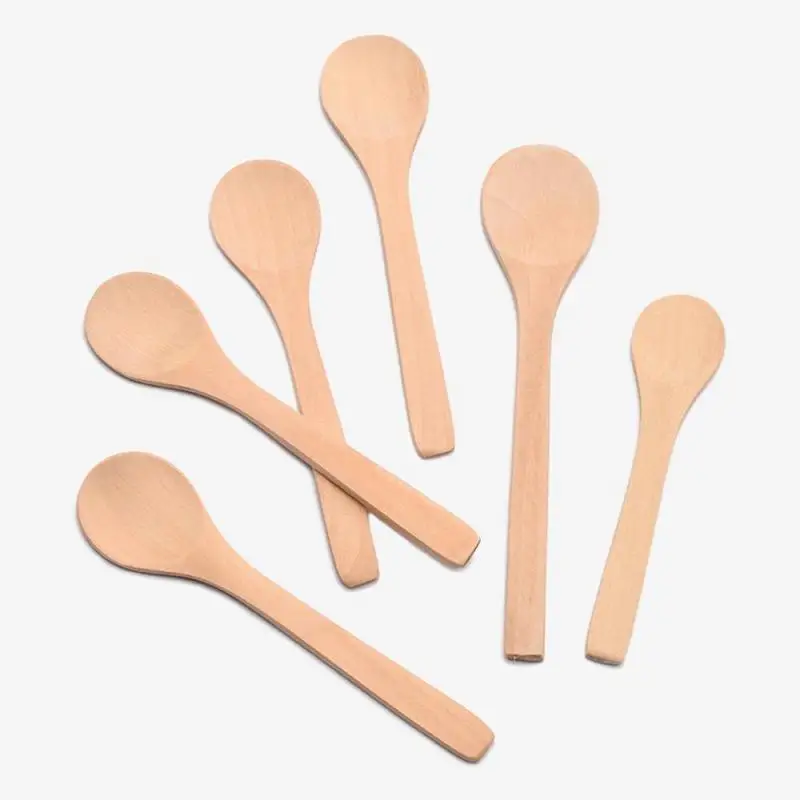 Condiments Salt Spoons For Kitchen Cooking Seasoning Oil Coffee Tea Sugar Cooking Tool Small Wooden Spoons Mini Tasting Spoons