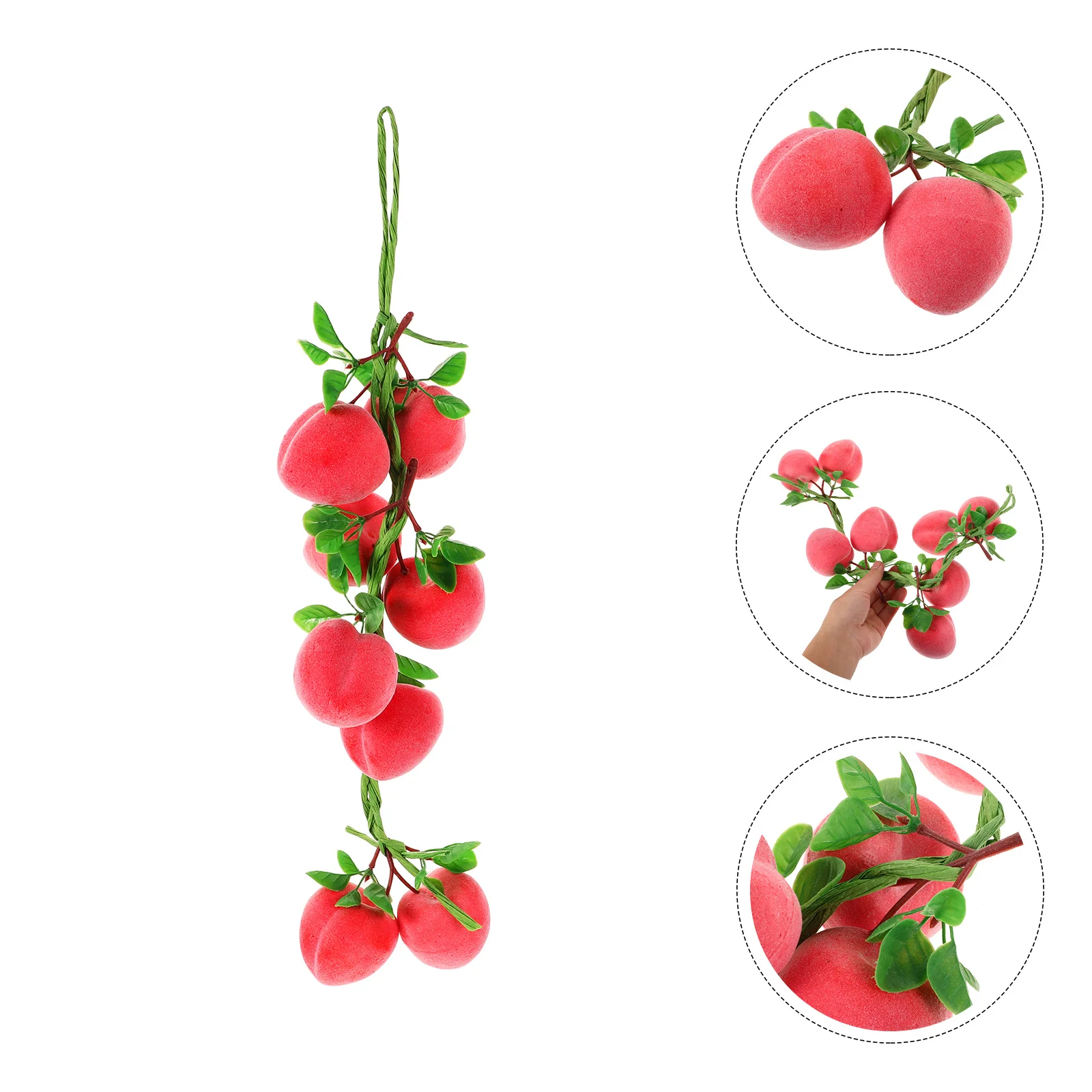 Peach Hanging Skewers Peaches Artificial Decorative Fruit Pink Fake Decorations