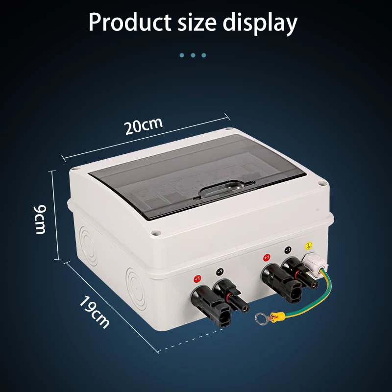 Imagem -03 - Solar Fotovoltaica pv Combiner Box com Proteção contra Raios Fusível dc Mcb Spd Impermeável 600v Entrada Saída Ip65 Novo