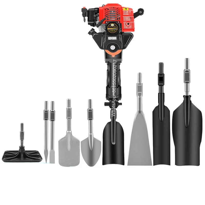 

Gasoline pick tree digger broken root and soil ball small excavator dig trench dig pit up tree move tree dig soil rammer