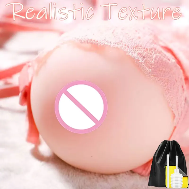 Mainan Dewasa Ketat Lembut Mudah Dibersihkan Silikon Masturbasi Pria Payudara Wanita Realistis dengan Mainan Seks Anal Payudara untuk Masturbasi Pria