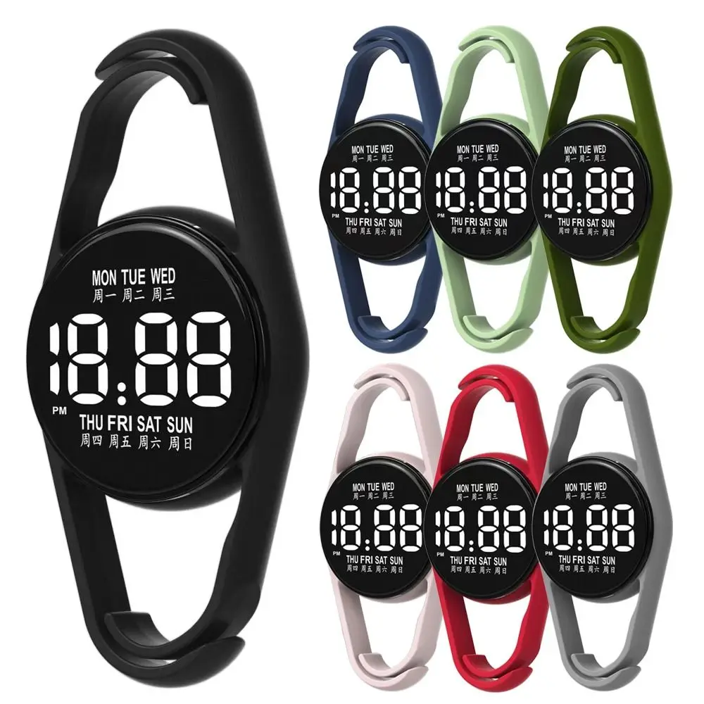 

Светящиеся светодиодные электронные часы с цифровым дисплеем, сенсорным экраном, водонепроницаемые, портативные, на брелоке, для школы