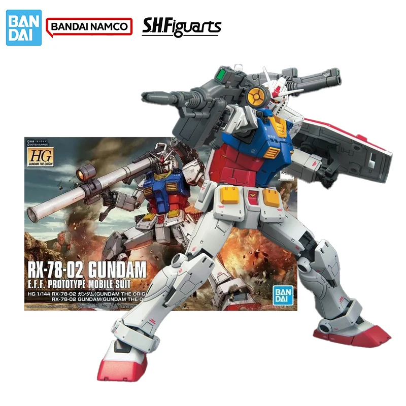 

Bandai Original Genuine Figure Gundam Model Kit HGGTO 1/144 RX-78-02 Gundam Mobile Suit Collection Model Action Figure Toys