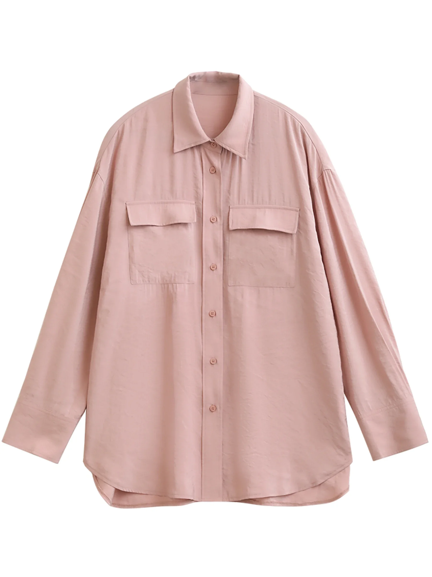 CHIC VEN mode femmes chemises solide ample décontracté simple boutonnage femmes Blouses manches longues manteau printemps été 2025 vêtements