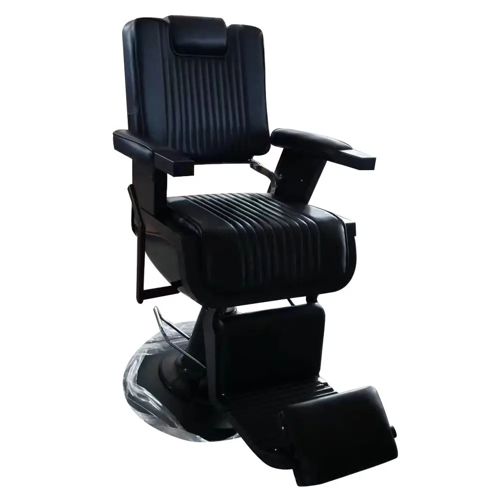 

Ready for Ship Modern Style Barber Chair with Black Lift Perm Shave Leather Seat Extracted Key Words Barber Chairs