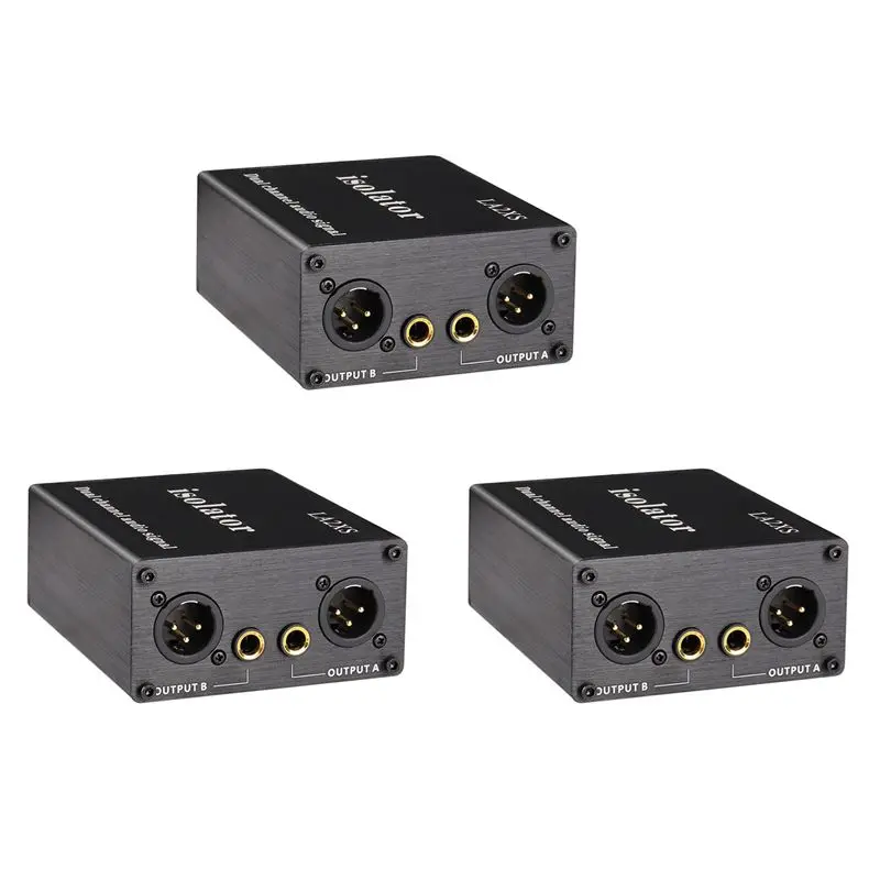 

B29C-3X LA2XS Audio Isolator Noise Reduction Filter Eliminates Current Noise Dual-Channel 6.5 XLR Mixer Audio Isolators