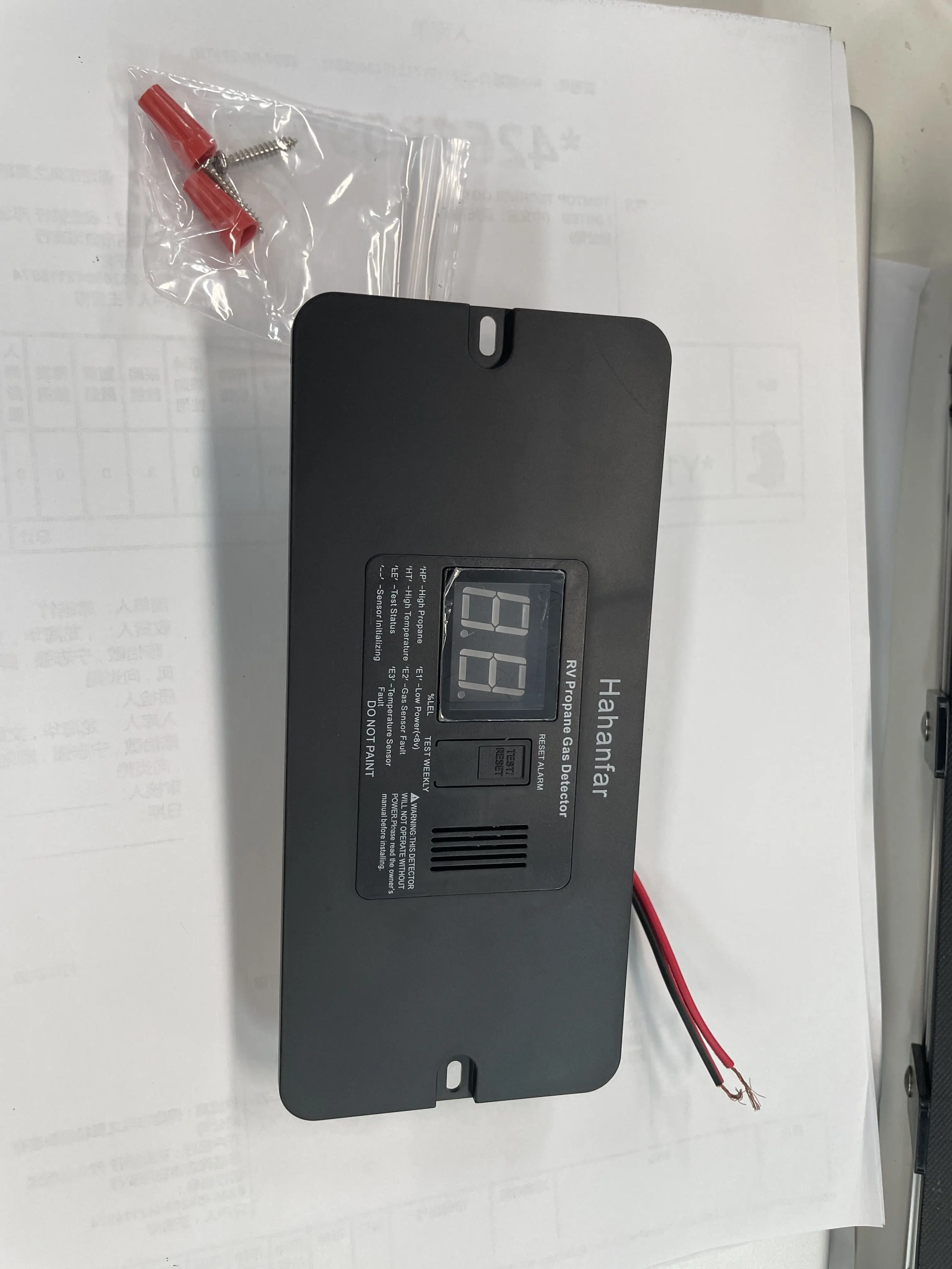 Digital RV Propane Gas Detector with 85dB Loud Alarm, DC 12V Gas Alarm for Trailer Motorhome