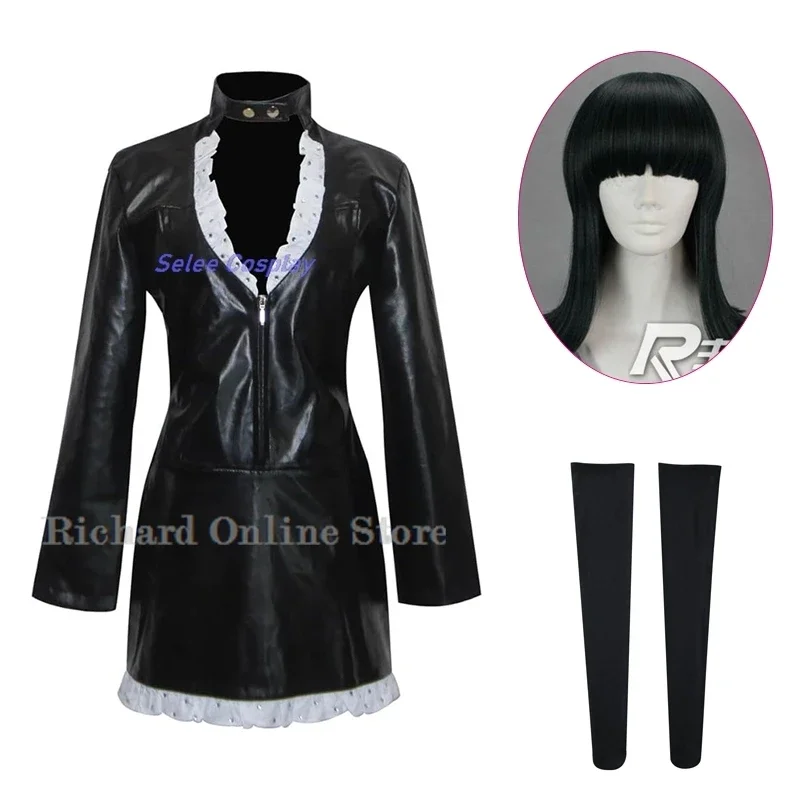 Fantasia de Cosplay Anime Robin com Peruca para Mulheres, Uniforme Preto Sexy, Roupas de Diabo Quadrinhos para Crianças, Festa de Halloween, Nico All, 1pc