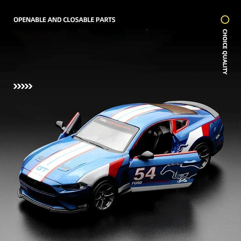 

Ford Mustang GT 2018 1:34 Muscle Car, легкосплавный автомобиль, игрушечный автомобиль, металлическая коллекционная модель автомобиля, звуковые и световые игрушки