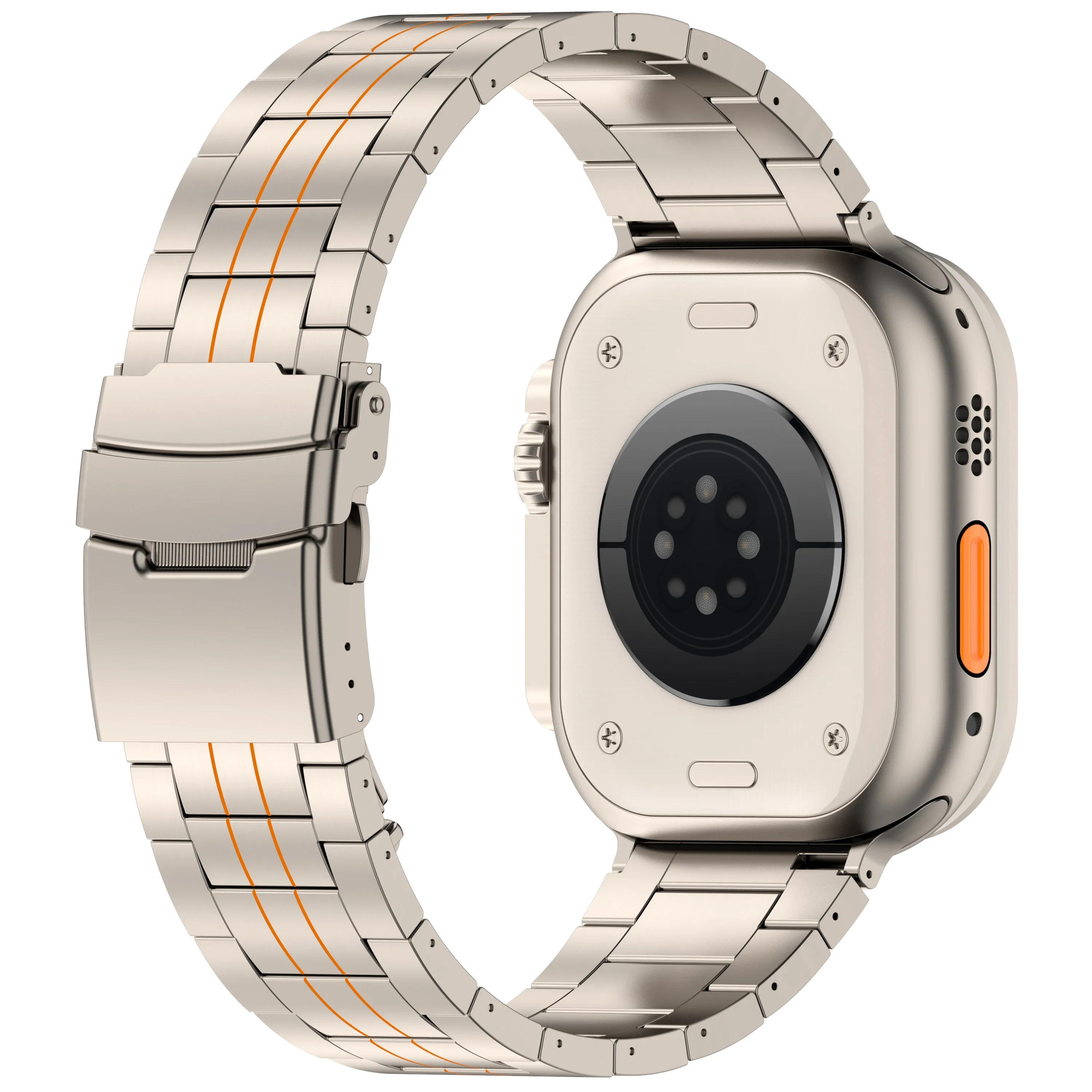 التيتانيوم لساعة Appe 49 مللي متر Ultra2 الفرقة رجل فاخر استبدال حزام ل Iwatch 10 9 8 7 Se 4/5/6 40 مللي متر 44 مللي متر 46 مللي متر 42 مللي متر 41 45 مللي متر 38 مللي متر