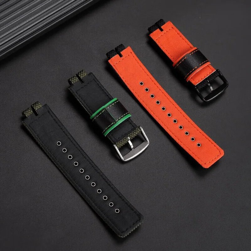 สายรัดข้อมือผ้าใบสำหรับ Casio PRW3000/3100/6000/6100Y สายรัดไนลอนสำหรับกีฬาปีนเขาพร้อมแขนพิเศษ