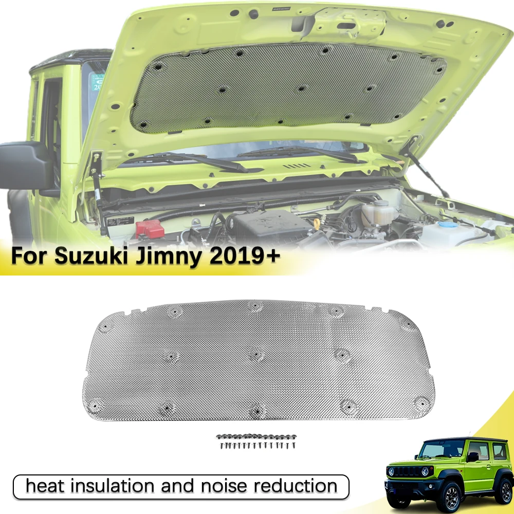 Hood Insulation Pad for Suzuki Jimny JB74 JC74 2019-2026 Aluminum Foil Engine Sound Heat Insulation Cotton Car Parts Accessories