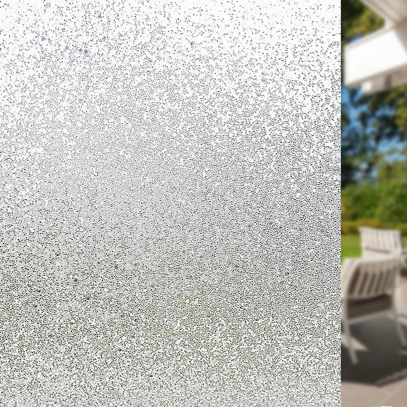 Fenster-Sichtschutzfolie, Milchglas-Fensterfolie, Statisch Haftende Nicht-Klebende Wärmeschutz UV-Blockierende Fensterfolie Aufkleber