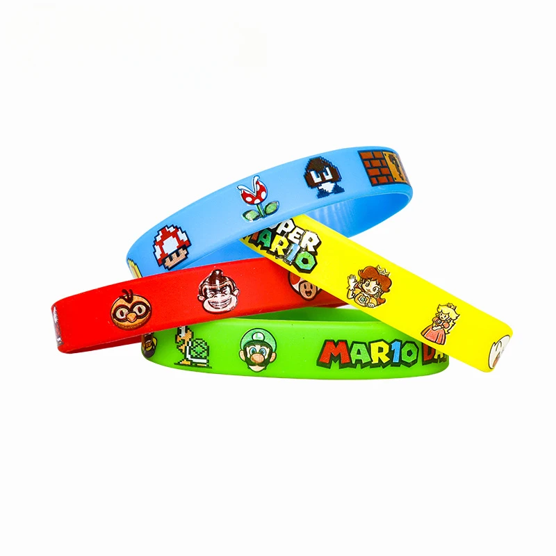 

Super Mario Silicone Bracelet Game Creative Bracelet Plumber Mario Rubber Bracelet Boys and Girls Gift Manufacturer Wholesale