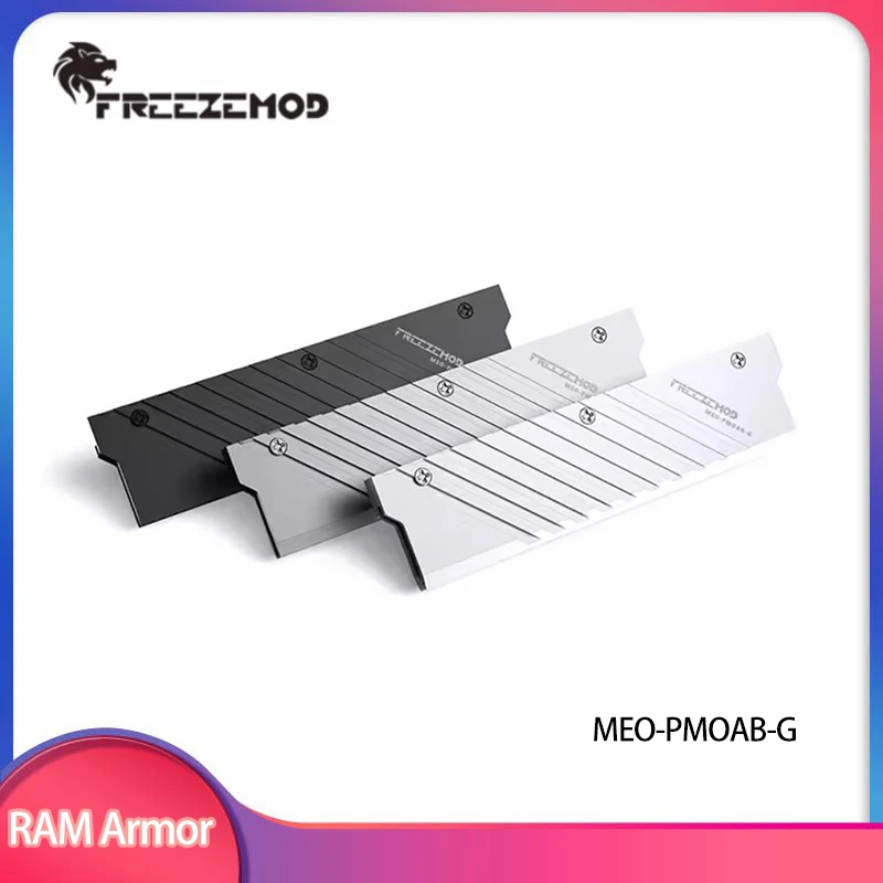 

FREEZEMOD 2 шт. Алюминиевые радиаторы для оперативной памяти DDR5, черные/серебристые/белые, MEO-PMOAB-G