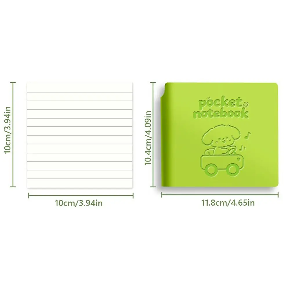 Portable Portable Pocket Book Puppy Horizontal Line Mini Notepad Thickens Notebook Pen Set Students