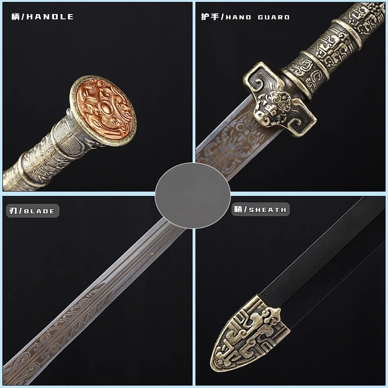 45cm/17.72in Medieval Sword Samurai Model Props Short Cosplay Anime Peripherals With Sheath Display Ornaments Gifts Outdoor Toys