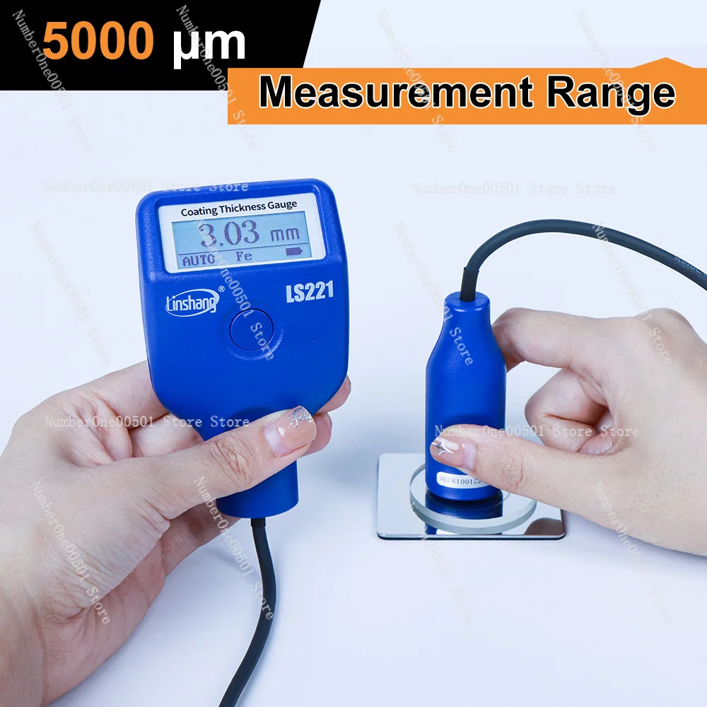 Coating Thickness Measuring Device Meter Powder Tester Aluminum Coating Thickness Gauge With External Cable Probe LS221