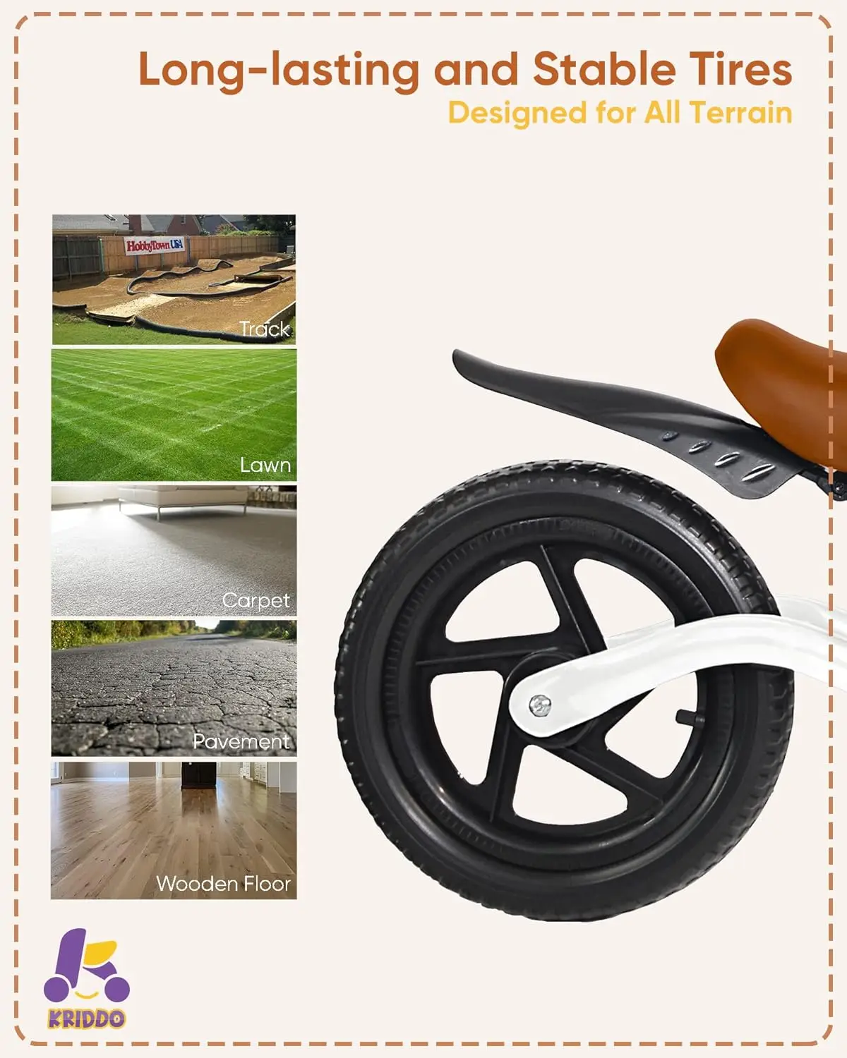 Rowerek biegowy dla dzieci w wieku 2-5 lat, z przednim światłem, ulepszone opony do każdego terenu, ulepszone łożyska zapewniające płynną i stabilną jazdę