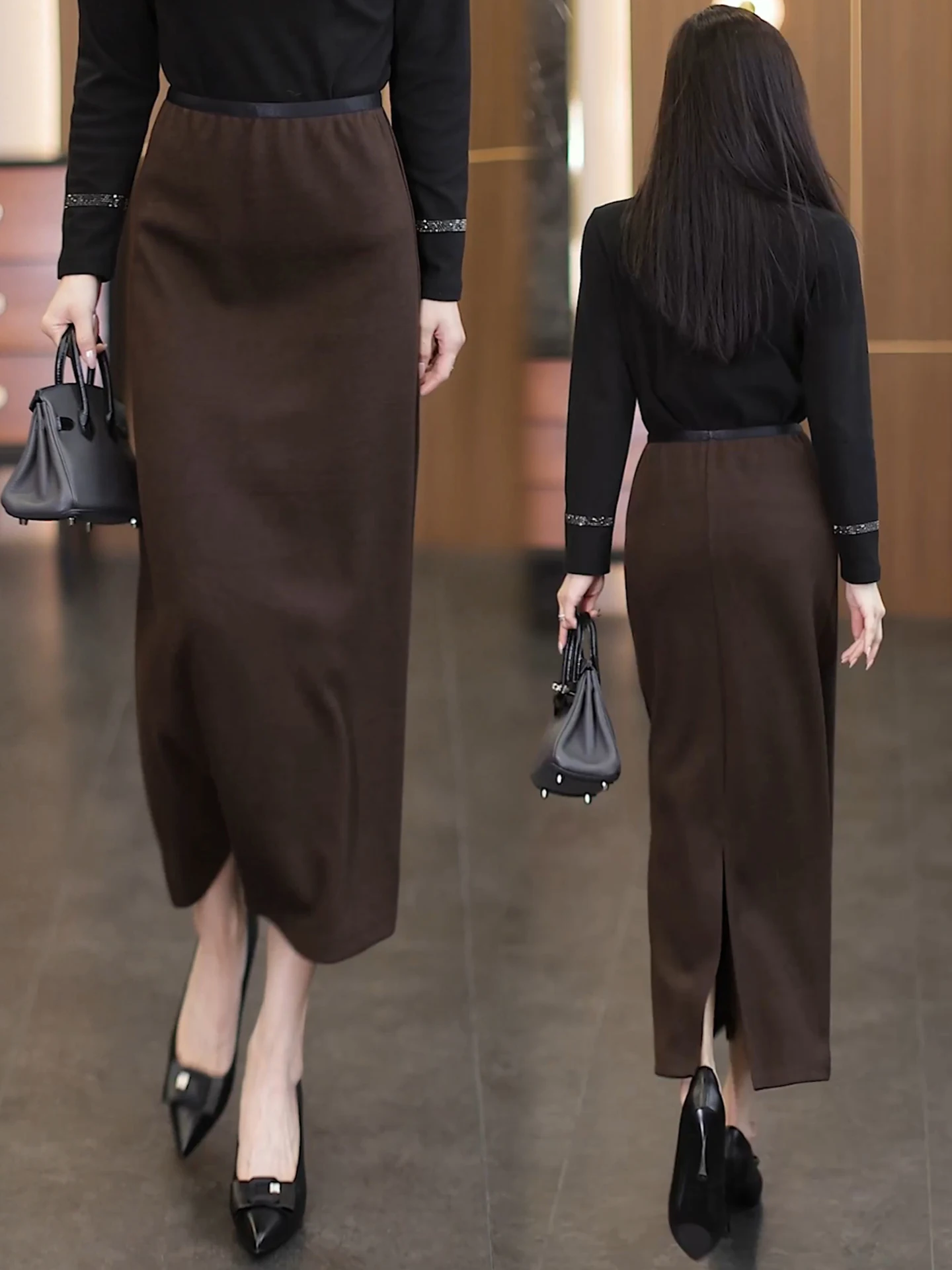 Acetat-Wollrock mit hoher Tail – A-Line Skirt Midi Bewertung und Preis