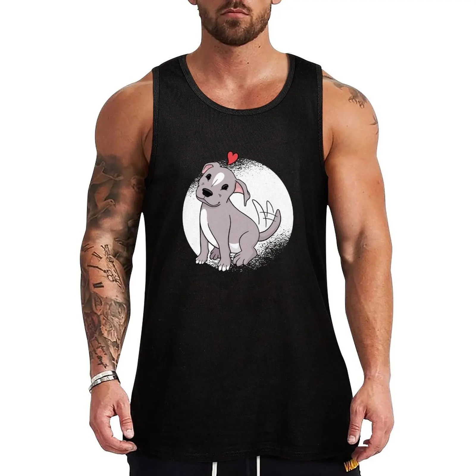 Camiseta sin mangas resistente y duradera para amantes de los perros Pitbull, camiseta sin mangas para trabajo al aire libre, estilo American Bully.