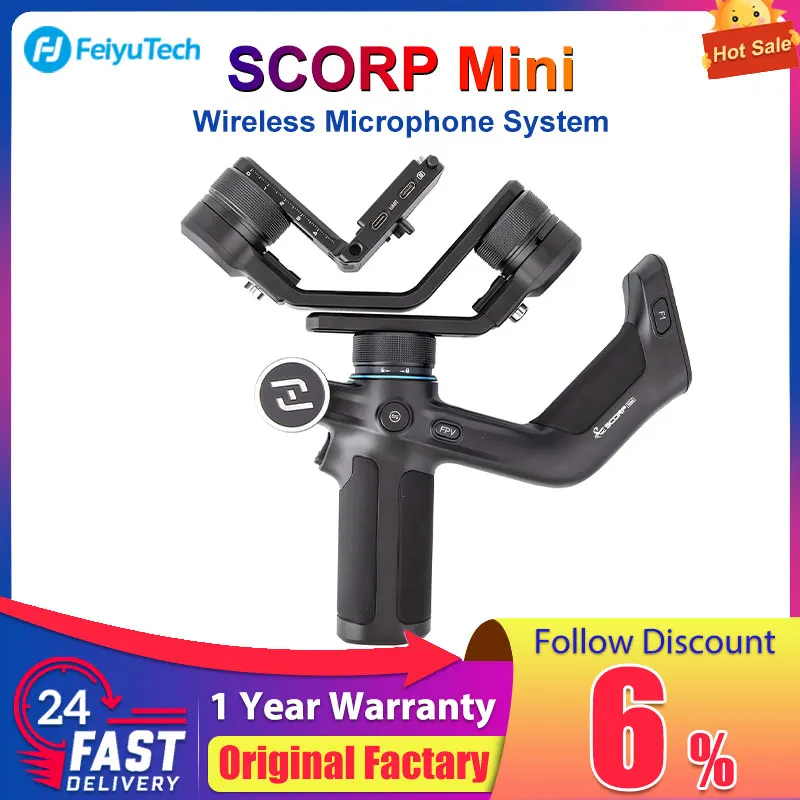 FeiyuTech  SCORP Mini 3-Axis Handheld All-in-One Gimbal Stabilizer for GoPro Smartphone Mirrorless Camera G6 Max Upgrade