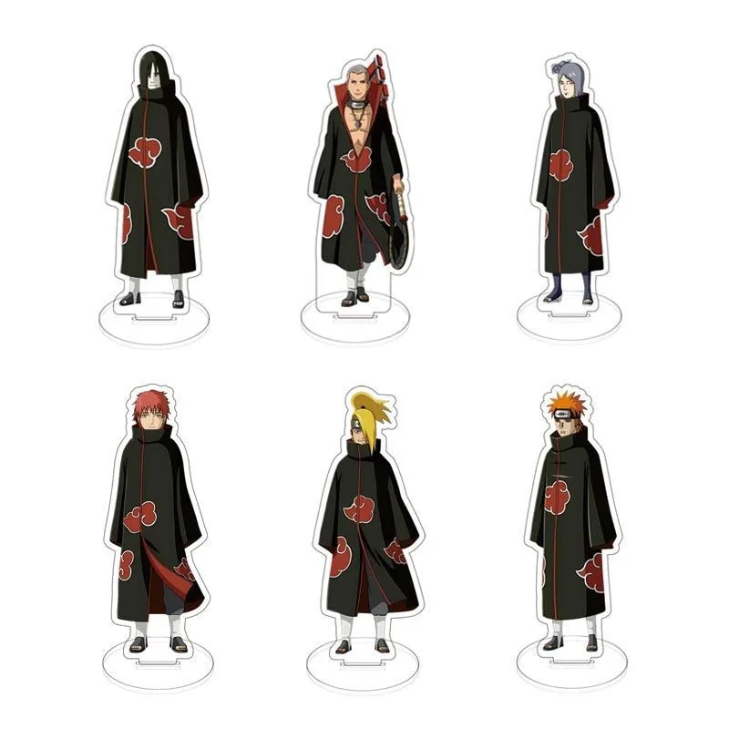 

Anime Naruto Akatsuki Uchiha Itachi Stand Model Plate Acrylic Display Desk Decor Figure Cartoon Decoration Keychain Friends Gift