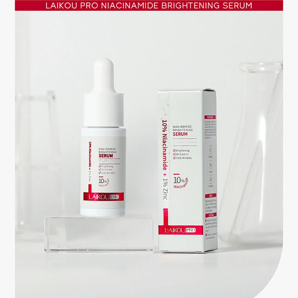 LAIKOU PRO Niacinamide Face Essence 17ml, Brightening Hydrating Smoothing Essence, Pore Minimizing Anti Aging Skin Care