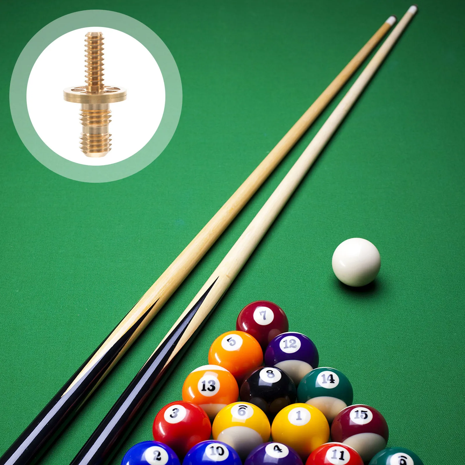 

Pool Cue Copper Joint Screw Extended Handle Brass Screw Seamless Connection for Cue Repair and Performance Enhancement