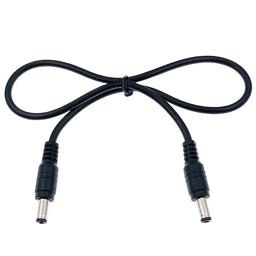 

18AWG DC Power Plug 5.5 x 2.1mm Male To 5.5 x 2.1mm Male CCTV Adapter Connector Cable 12V 10A Power Extension Cords 0.5m/1m