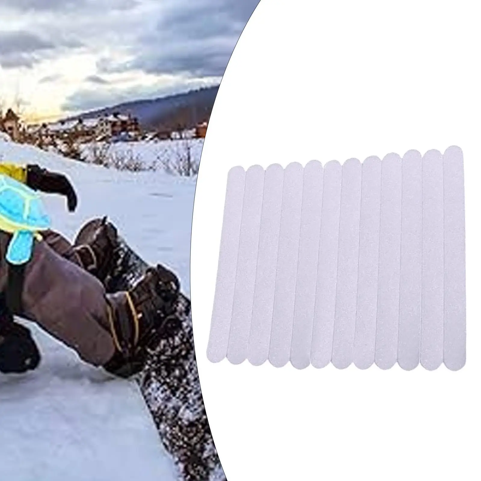 12x Snowboard Non Slip Stickers Enhance Snowboarding Skills Anti Slip Strips