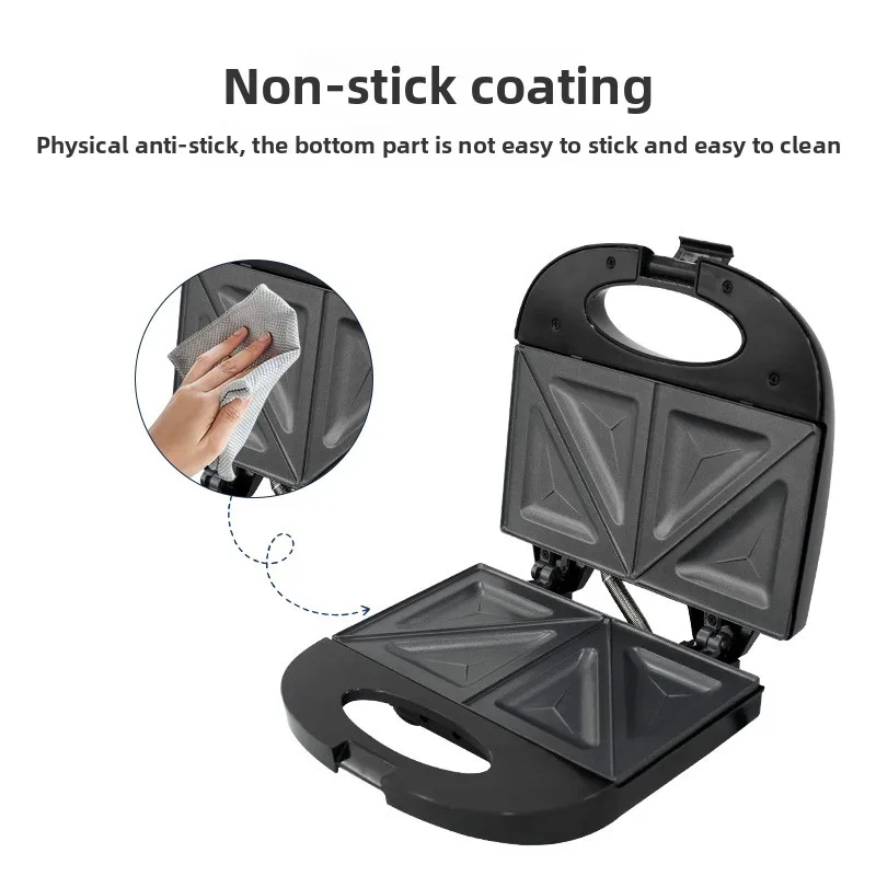 Cross-border Household Multifunctional Breakfast Machine Homemade Sandwich Maker European Standard Toaster Double-sided Heating