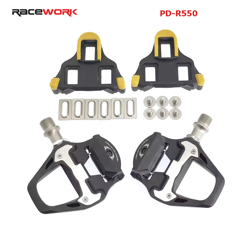 RACEWORK Ultegra PD-R8000 PD-R550 Road Bicycle Pedals Bikes Ultra Light Clipless Pedals With SM-SH11 Cleats Cycling Pedal Parts