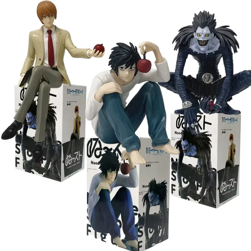16cm Anime Death Note Light Yagami Noodle Stopper Preisfigur mit Apfel PVC-Modell Sammlerfigur für Sammler