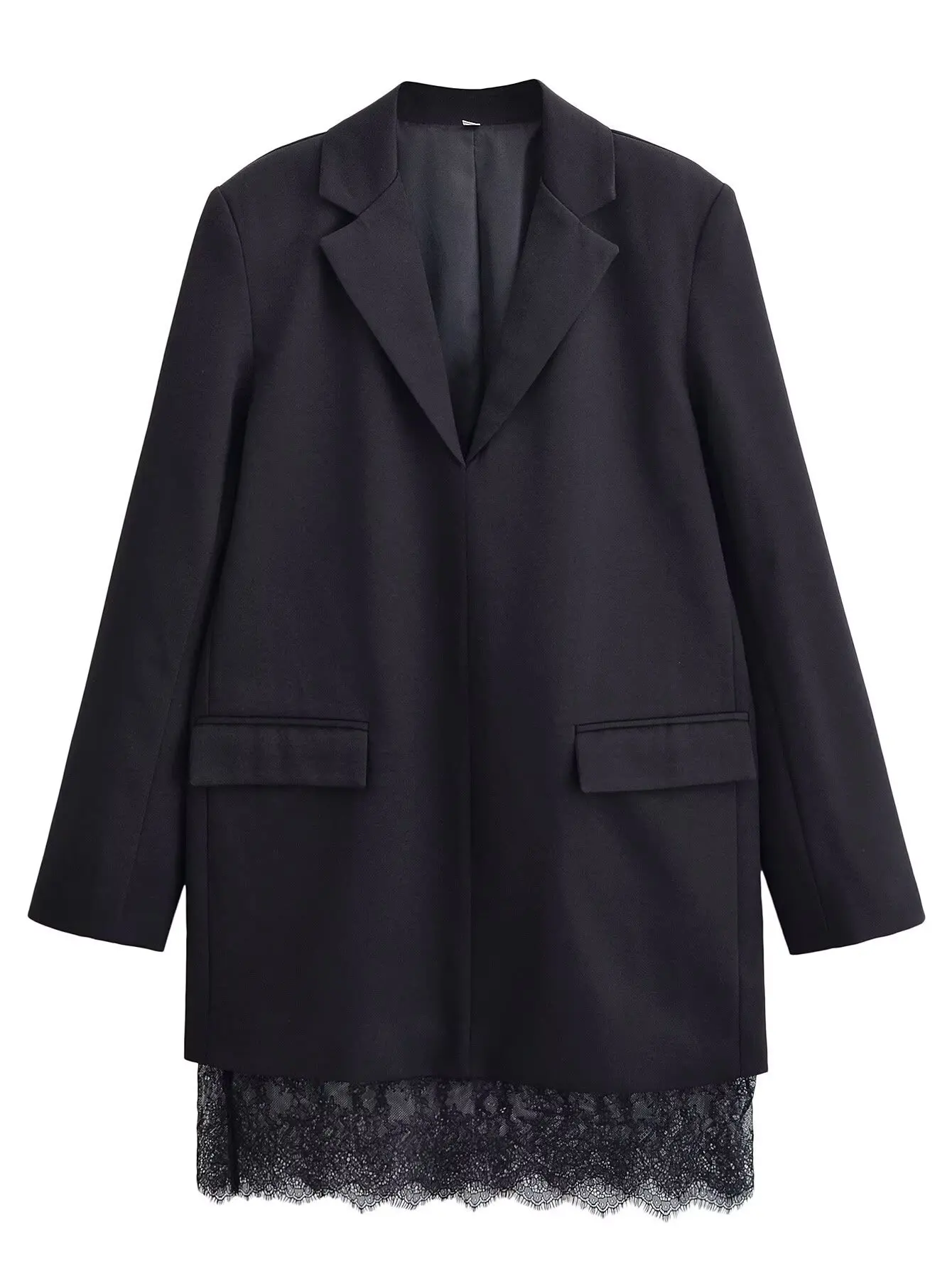 

Повседневный пиджак для женщин, новинка 2023 года, весенняя мода, элегантный черный пиджак, уличная офисная женская шикарная винтажная верхняя одежда