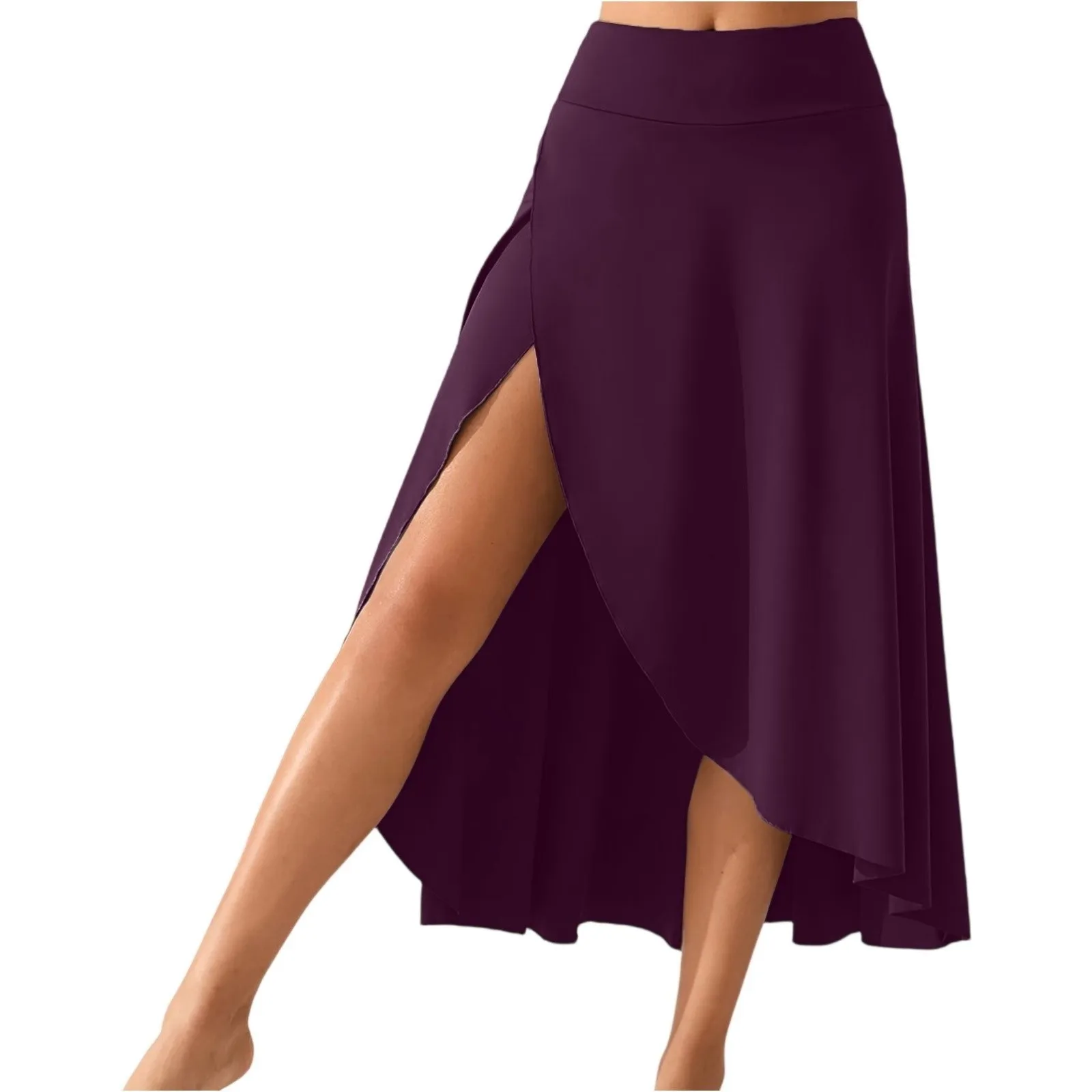 

Women'S Solid Color High Waist Temperament Elegant Slit Long Skirt Fashionable Slim Popular Skirt Vestidos Para Mujer 신상원피스