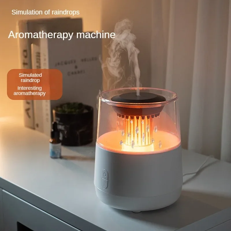 Raindrop Aromatherapy Air Humidifier Candlelight Aroma Diffuser Home Mist Maker Fogger Essential Oil Difusor