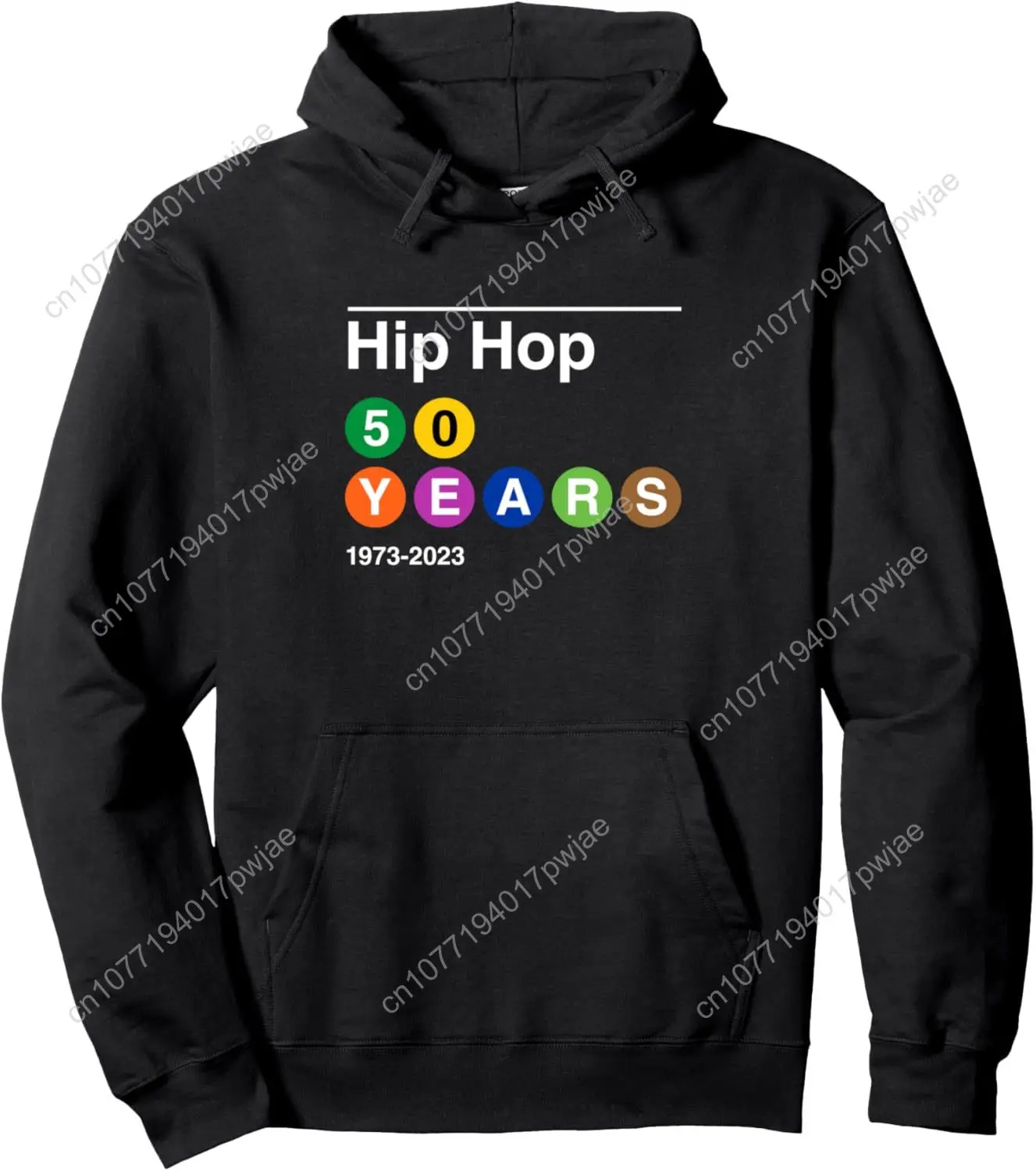 

Old School 90s Hip Hop 1973-2023 NY Subway Sign Pullover Hoodie