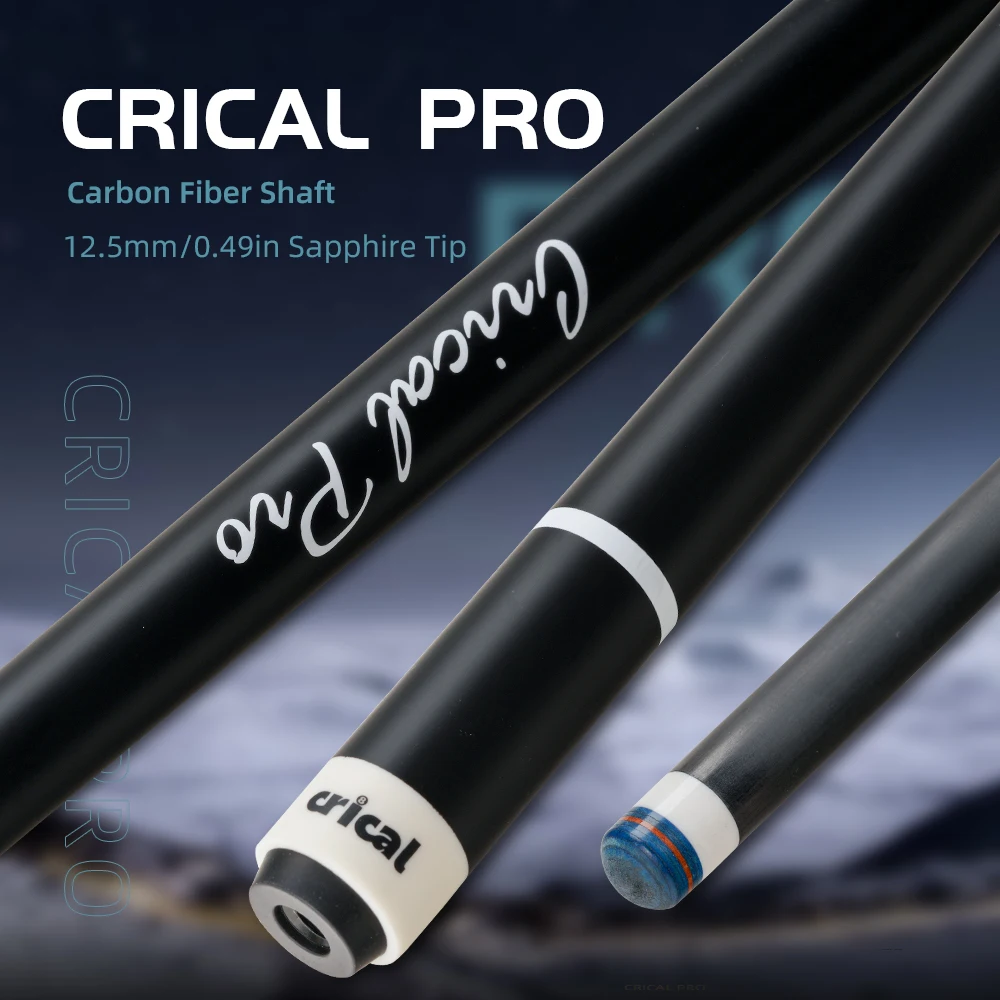

Crical CL-Pro Carbon Fiber Pool Cue Stick with 12.5mm 3/8*8 joint and low deflection for Carbon fiber Billiard Cue Stick Kit