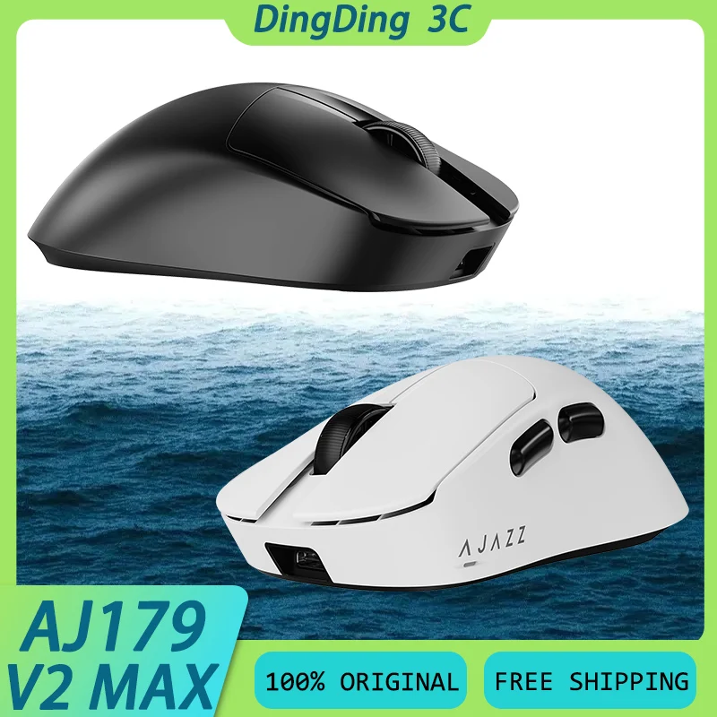 Ajazz-ワイヤレスマウスaj179v2 max, 3モード,人間工学に基づいた,長いバッテリー寿命,軽量,eスポーツ,ゲーム,PCアクセサリのカスタマイズ