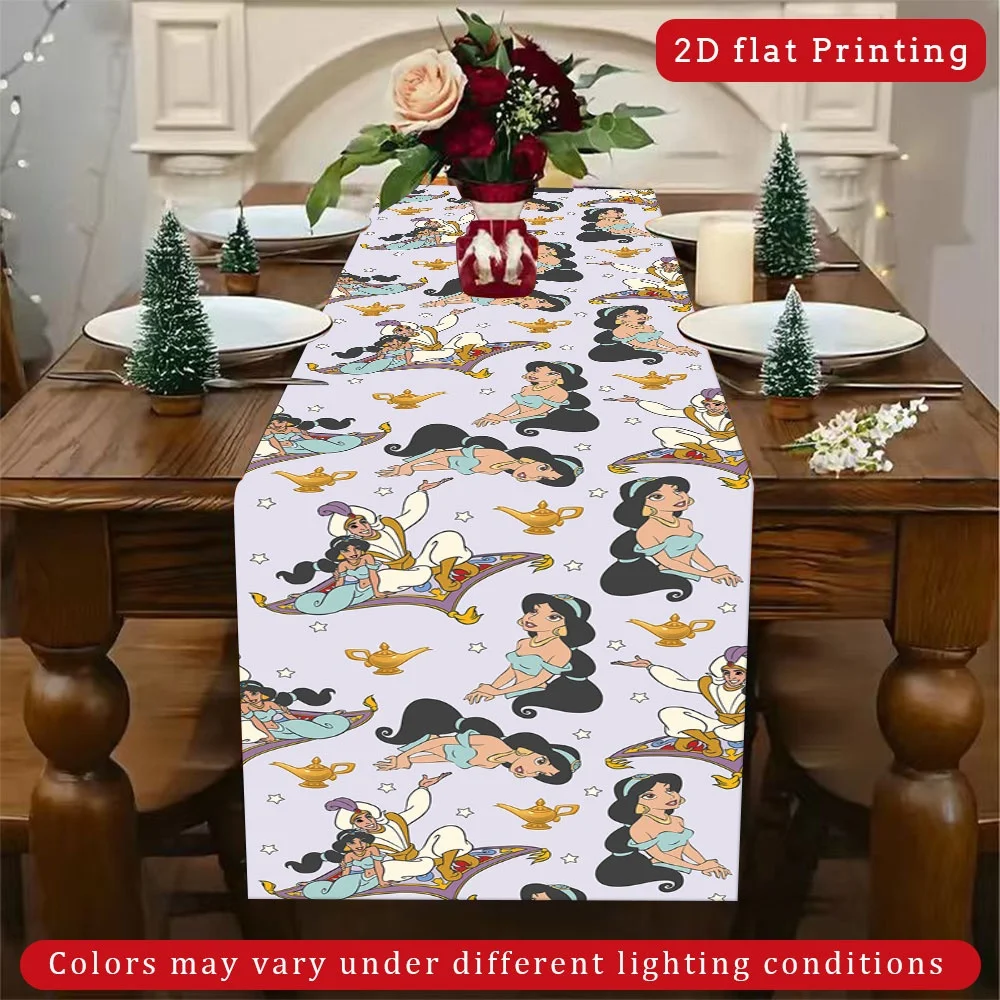 

Цельная скатерть Disney Princess Jasmine, Belle, Mulan и Aurora/Cinderella — элегантное украшение для вечеринки, подходит для свадьбы, дней рождения, сервировки стола