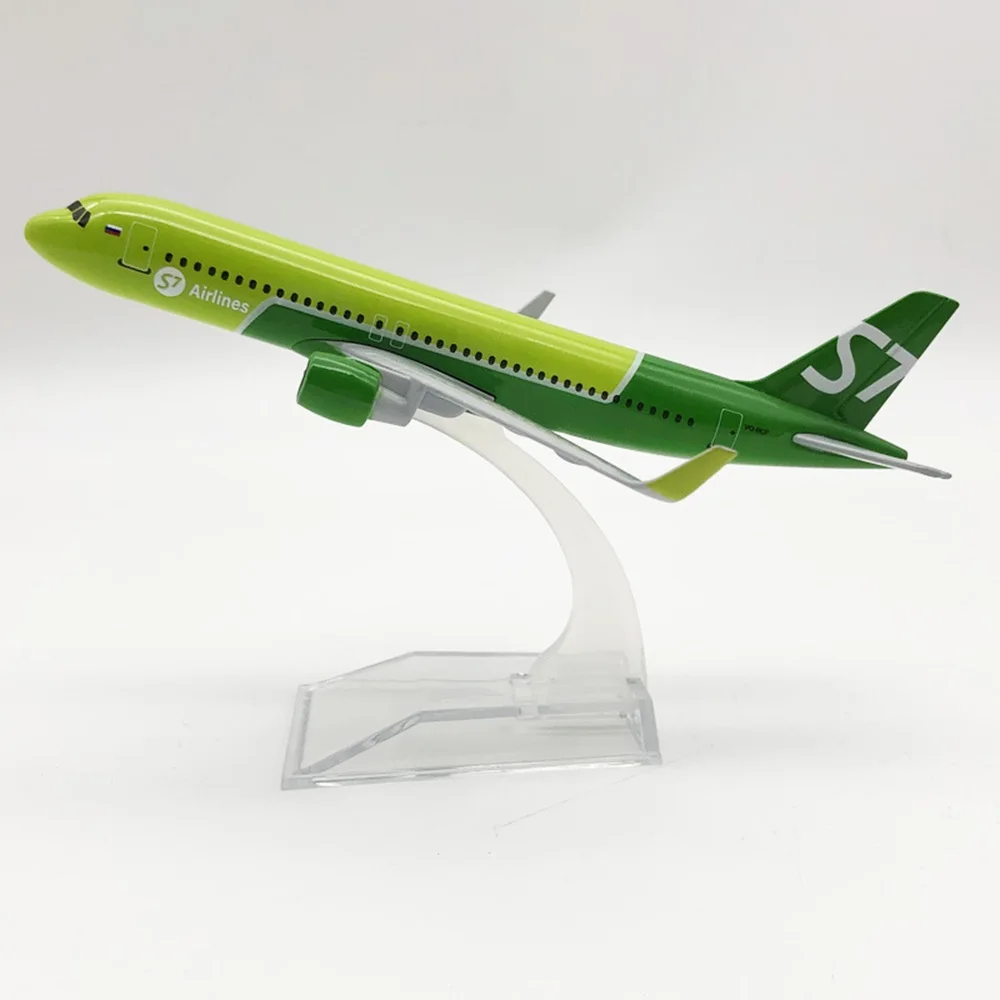 Alloy Model 16cm Airbus A320 Siberia Russia S7 1:400 Scale Metal  Aircraft Replica Diecast Model Aviation Plane Collectible Toys