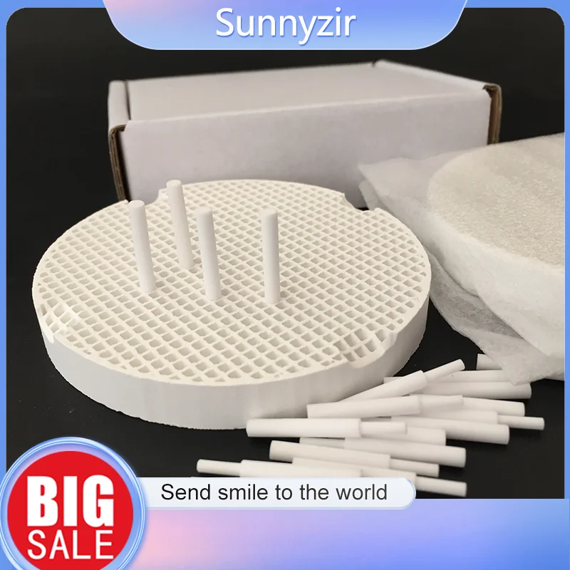 

Sunnyzir Dental Honeycomb Round Firing Trays with Metal Pins for Dental Technician With Sintering Pan Rack Circle Plate Holder