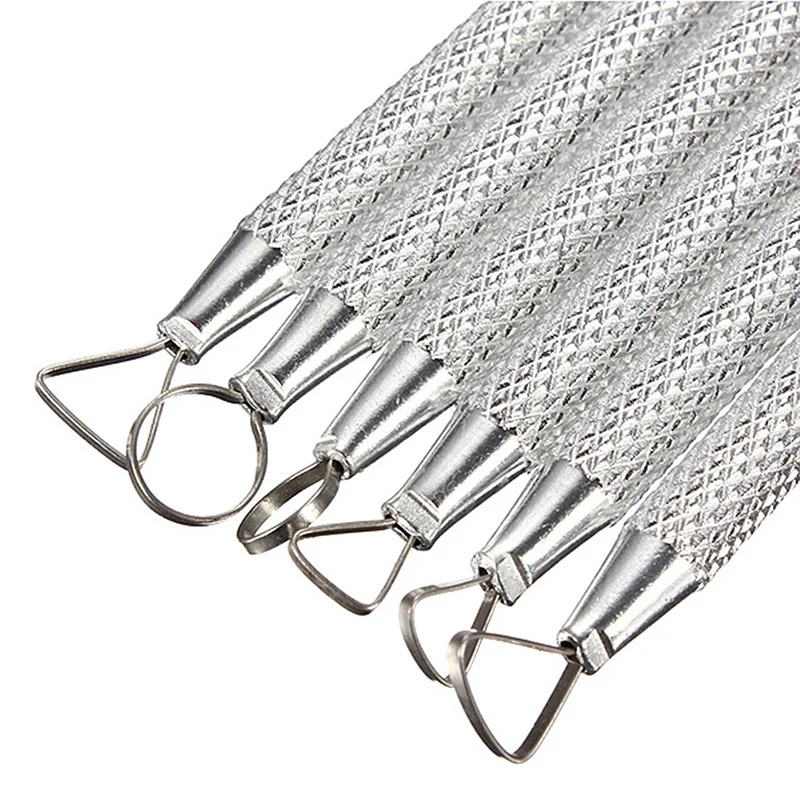 6 Pcs Aluminum Alloy Polymer Clay Tools Pottery Ceramic Sculpting Tools Carving Ribbon Wire End Loop Clay Tools Set For Detail