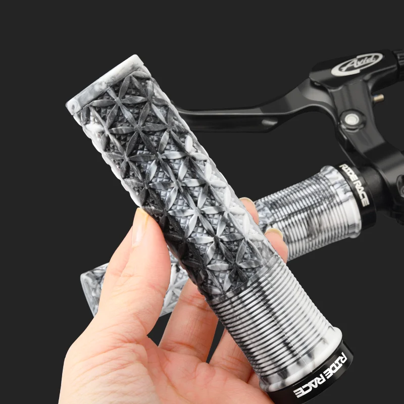 Fahrradgriffe aus TPR-Gummi, rutschfest, stoßdämpfend, ergonomisch, bequem, weich, MTB-Griffe, zum Festklemmen. – Detail 11