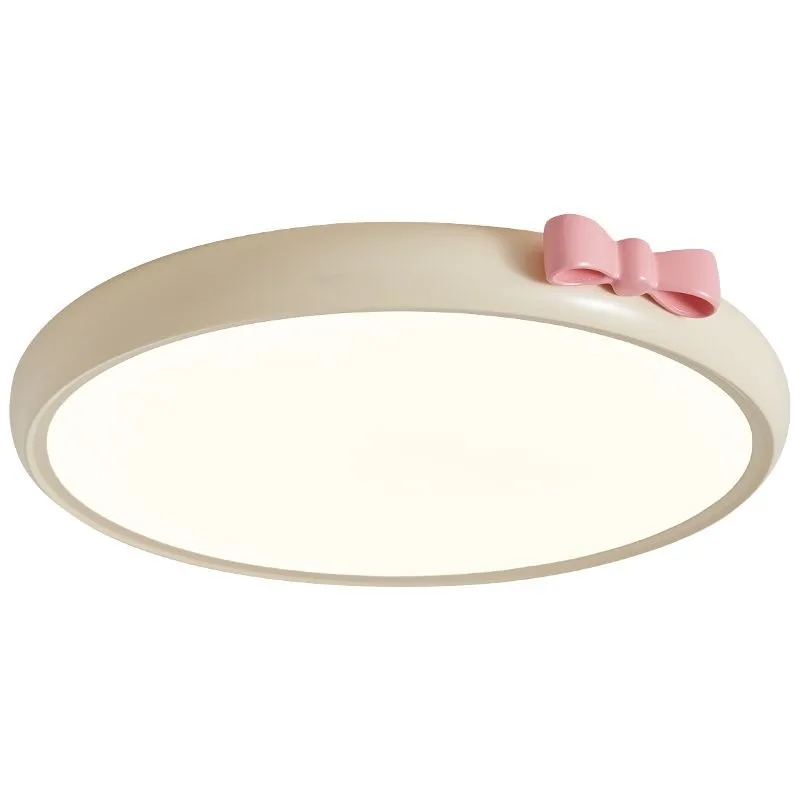 Cream Style Round Ultra Thin Ceiling Light Bedroom Full Spectrum Eye Protection Modern Minimalist LED