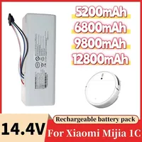 14.4V Robot Vacuum Cleaner 1C Battery for Xiaomi Mijia 1C STYTJ01ZHM Robot Vacuum Mop Cleaner 5.2Ah/6.8Ah/9.8Ah/12.8Ah